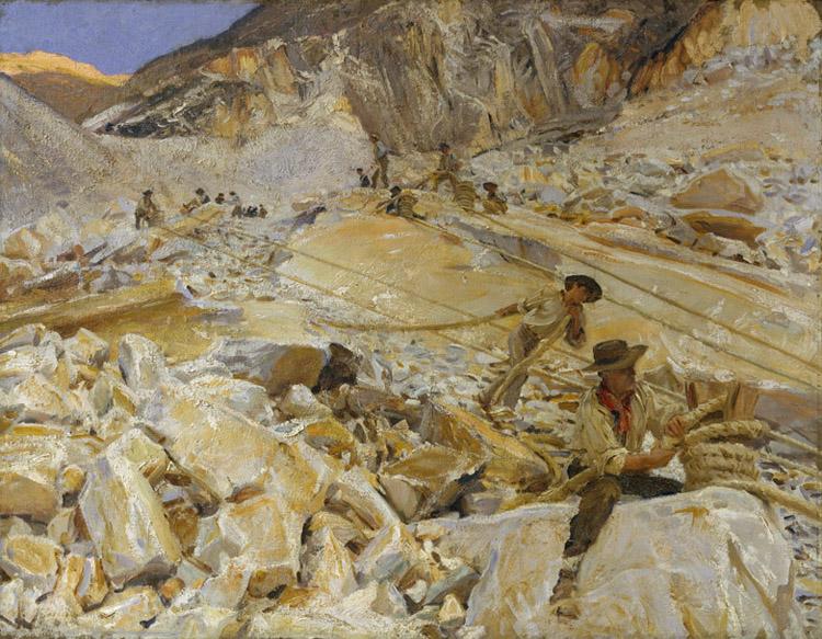 John Singer Sargent Bringing Down Marble from the Quarries to Carrara (mk18) Spain oil painting art